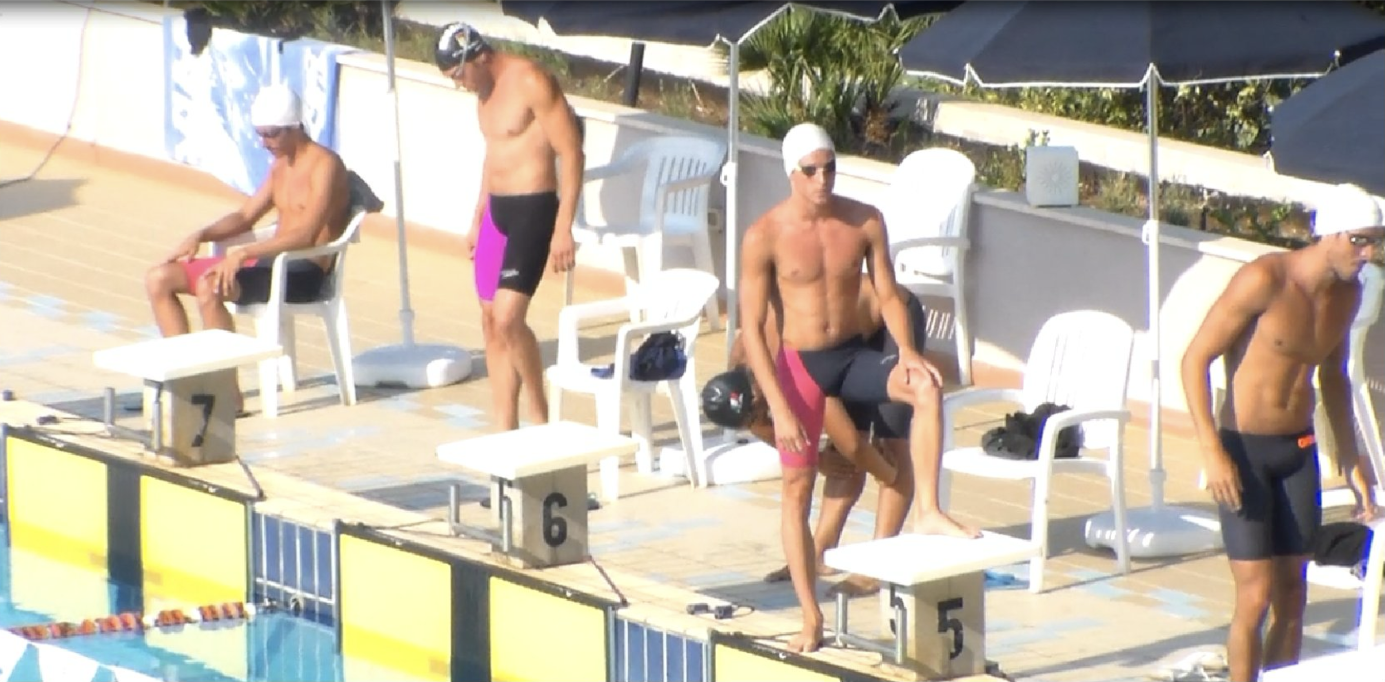 Award ceremony for the 200m breaststroke